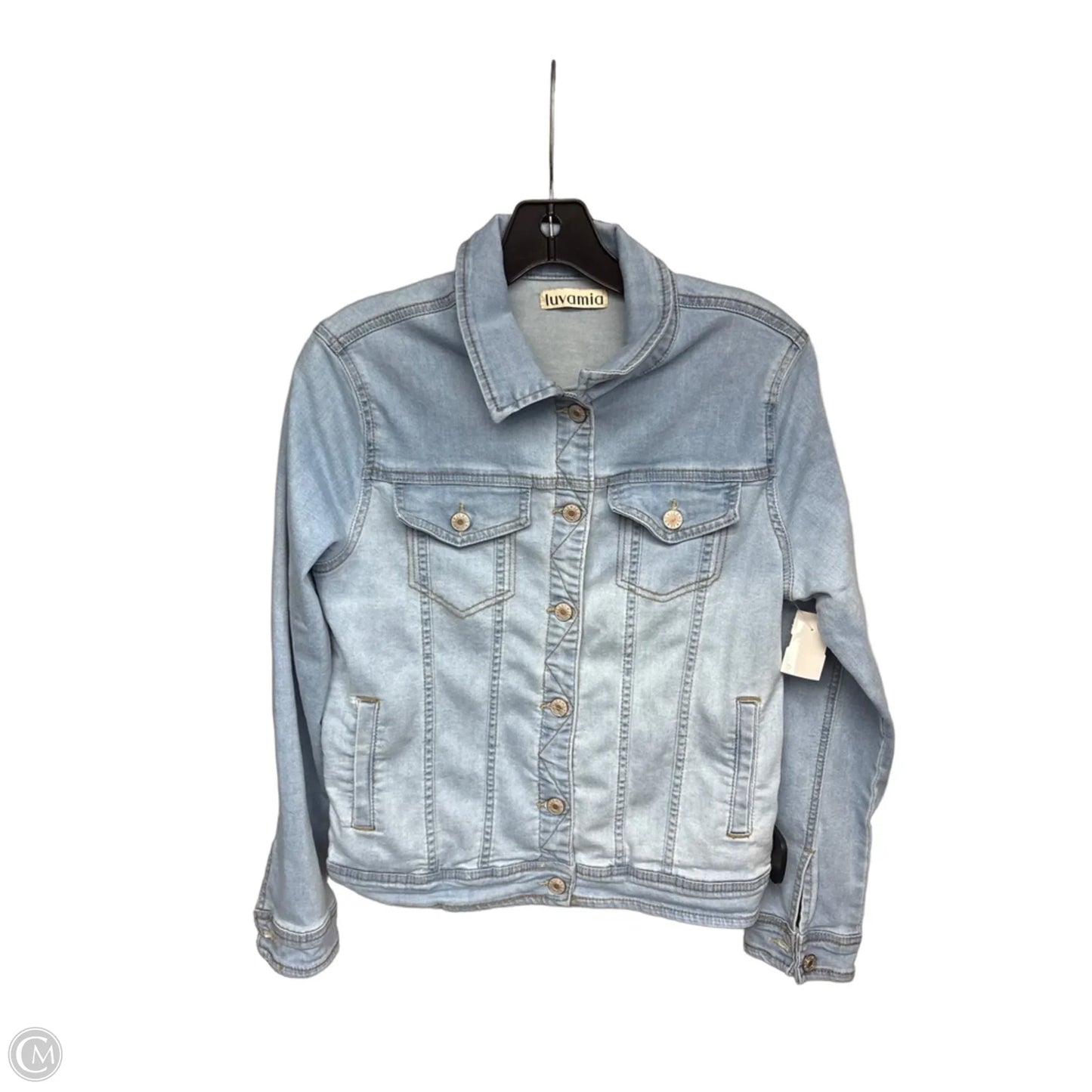 Jacket Denim By Clothes Mentor In Blue Denim, Size: S