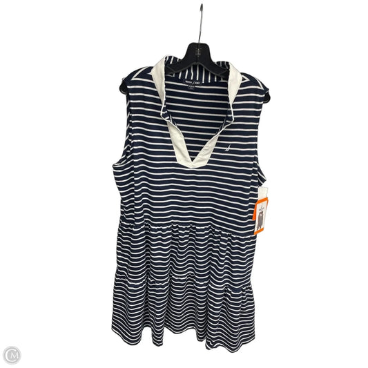 Dress Casual Short By Nautica In Blue & White, Size: Xxl