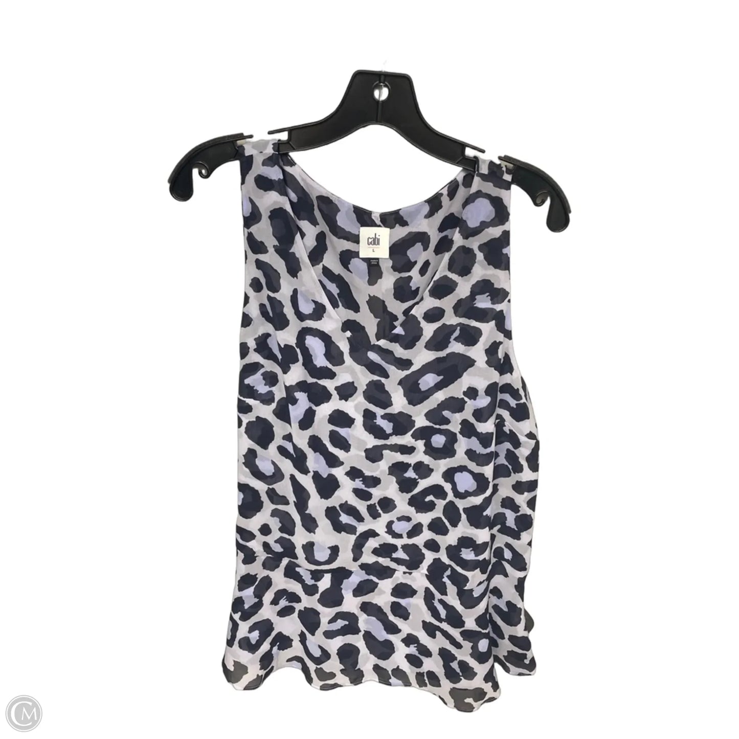 Top Sleeveless By Cabi In Animal Print, Size: L