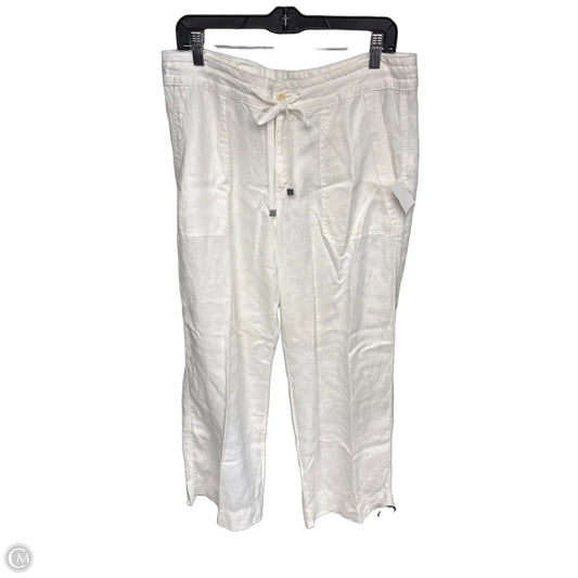 Pants Linen By Lauren By Ralph Lauren In White, Size: 10