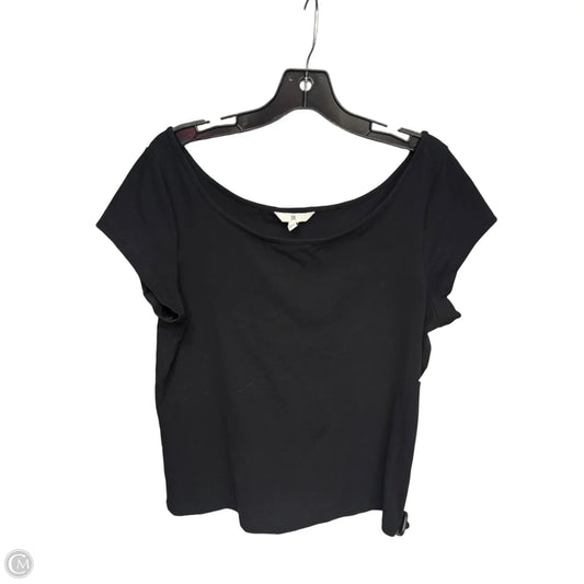 Top Short Sleeve Basic By Banana Republic In Black, Size: Xl