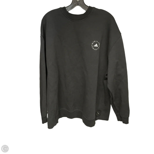 Athletic Sweatshirt Crewneck By Adidas In Black, Size: L