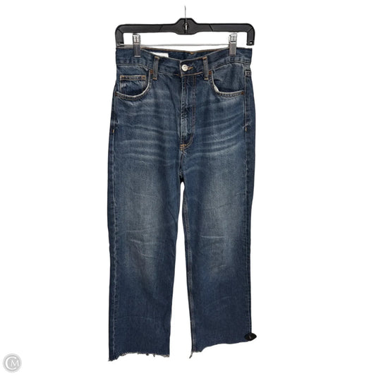 Jeans Wide Leg By Zara In Blue Denim, Size: 6
