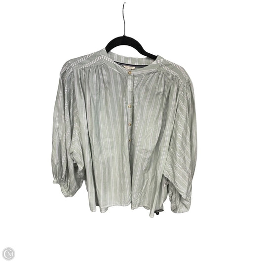 Top 3/4 Sleeve By Pilcro In Green, Size: L