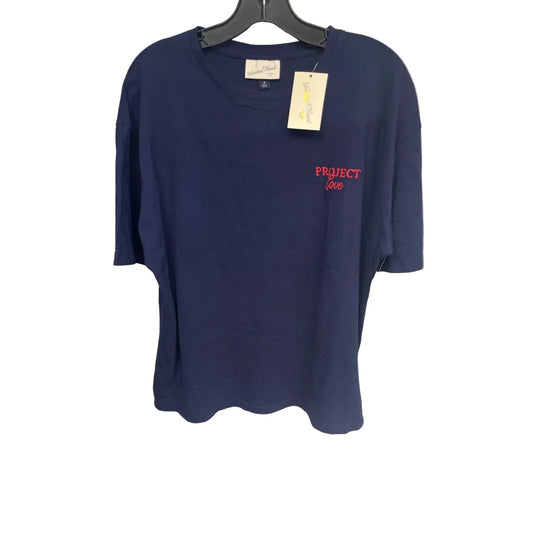 Top Short Sleeve Basic By Universal Thread In Blue & Red, Size: M