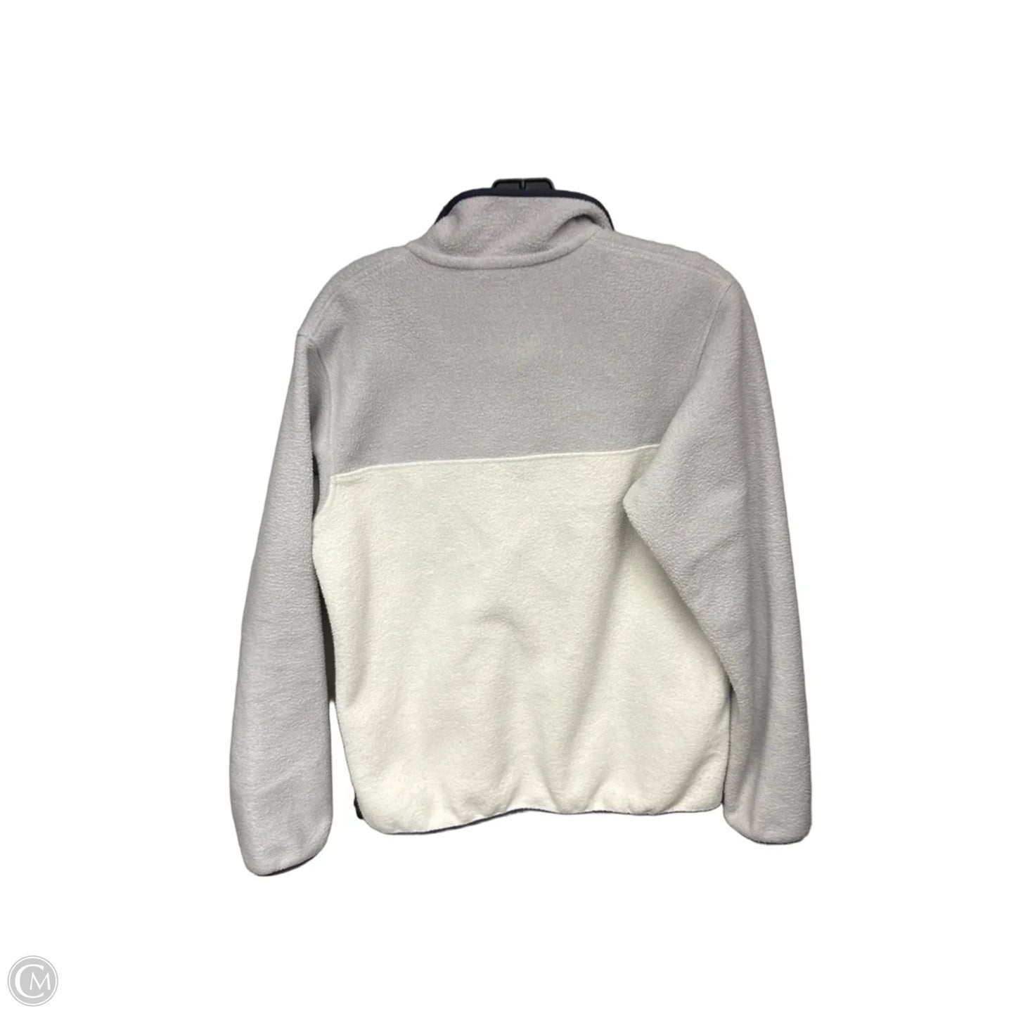 Jacket Fleece By Patagonia In Grey & White, Size: S