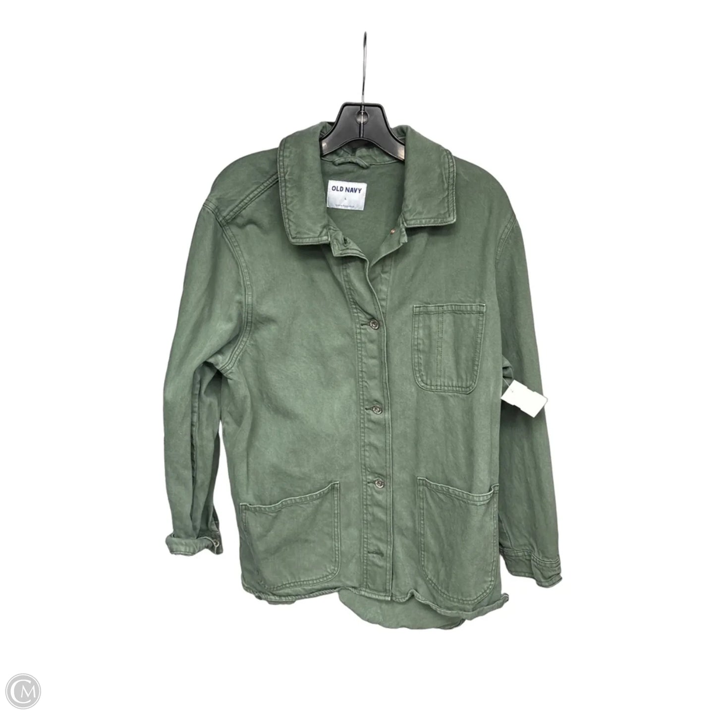 Jacket Shirt By Old Navy In Green, Size: L