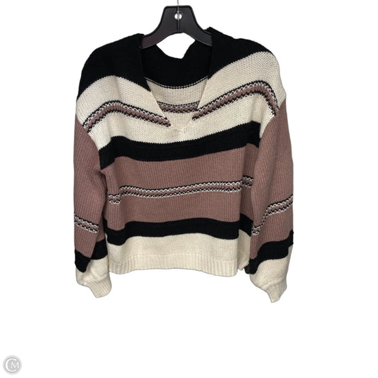 Sweater By Clothes Mentor In Striped Pattern, Size: M