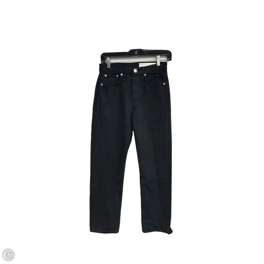 Jeans Straight By Rag And Bone In Black, Size: 0