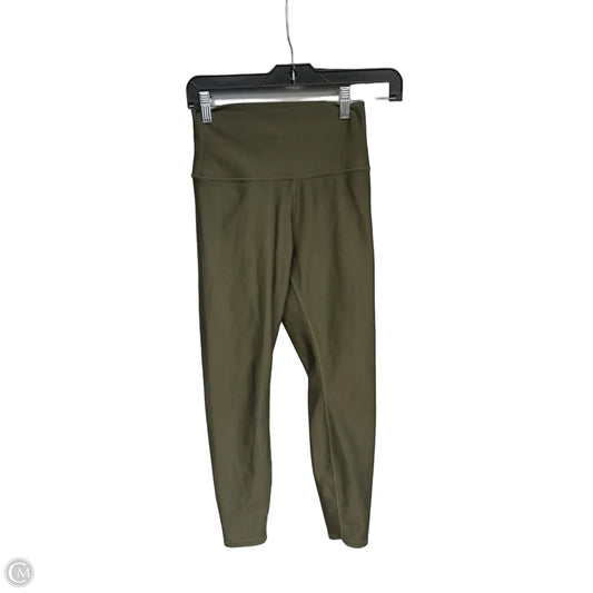 Athletic Leggings By Alo In Green, Size: S