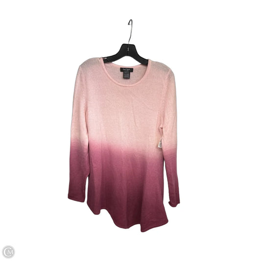 Sweater By Lord And Taylor In Pink, Size: L