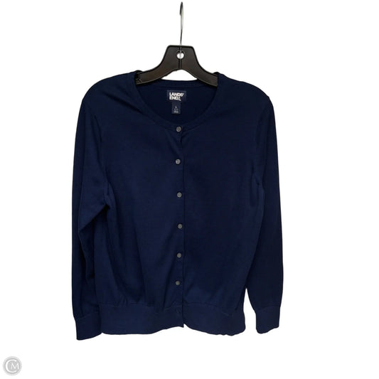 Cardigan By Lands End In Navy, Size: L