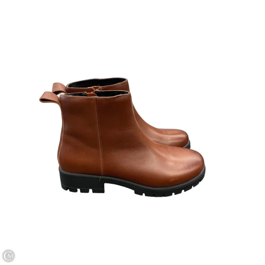 Boots Ankle Flats By Lands End In Brown, Size: 9