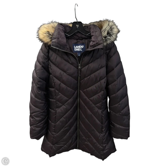 Jacket Puffer & Quilted By Lands End In Purple, Size: L