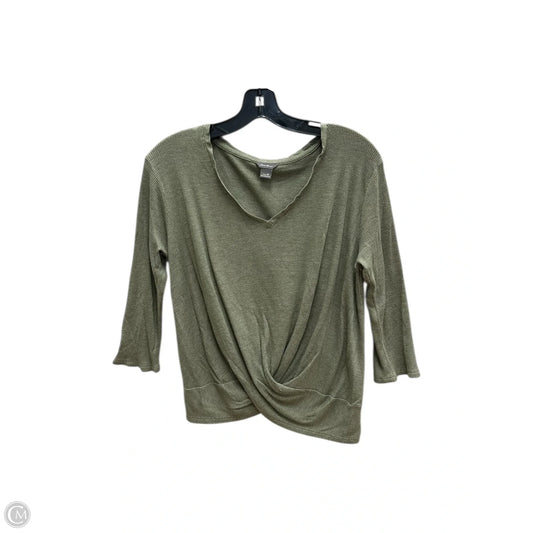 Top 3/4 Sleeve By Eddie Bauer In Green, Size: M