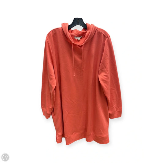 Sweatshirt Hoodie By Woman Within In Coral, Size: 1x