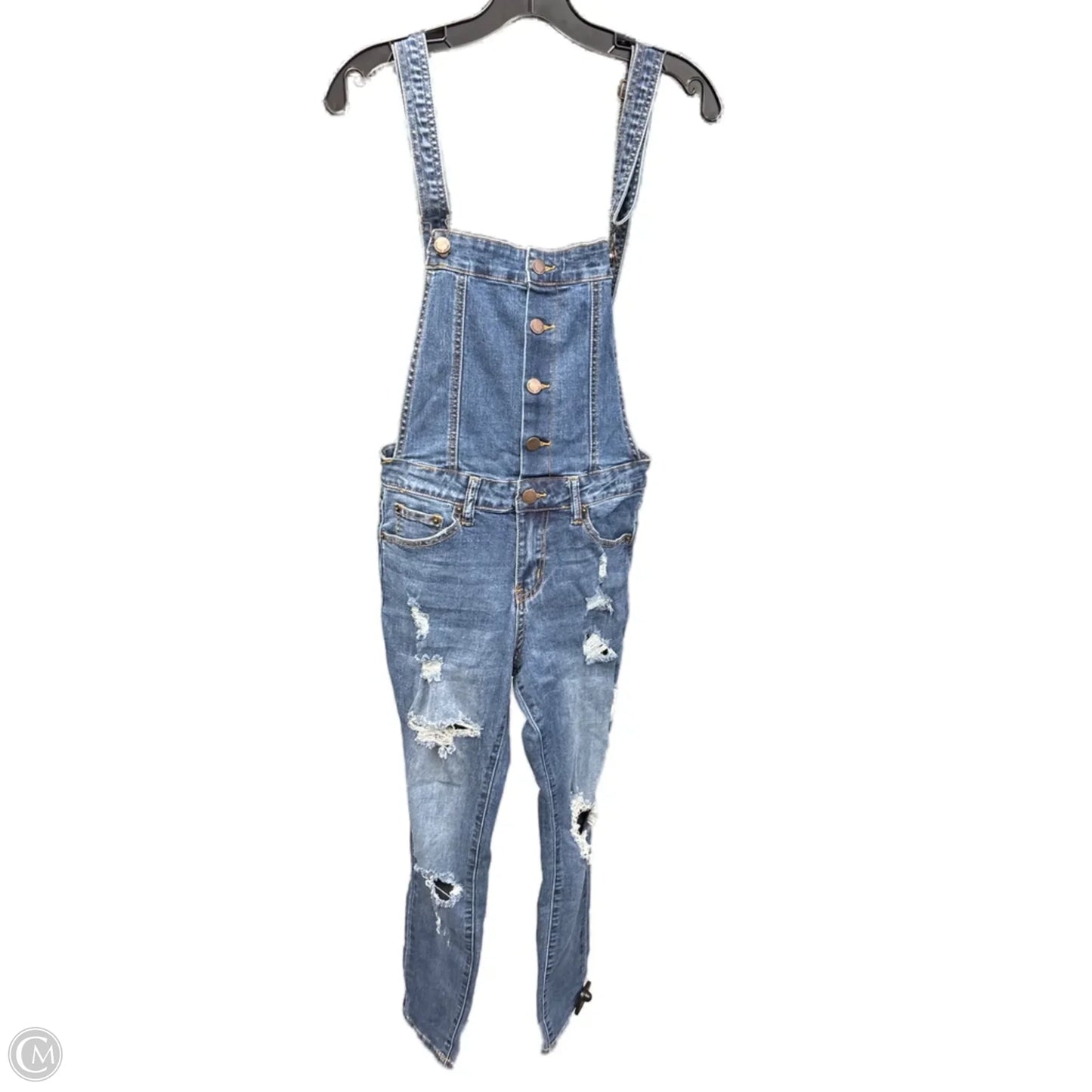 Overalls By Clothes Mentor In Blue Denim, Size: S