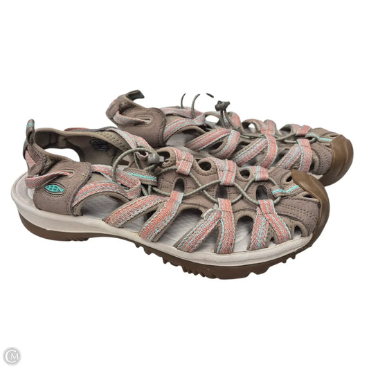 Sandals Sport By Keen In Brown & Orange, Size: 11