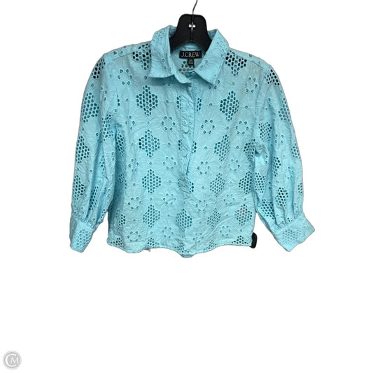Top Long Sleeve By J. Crew In Blue, Size: Xxs