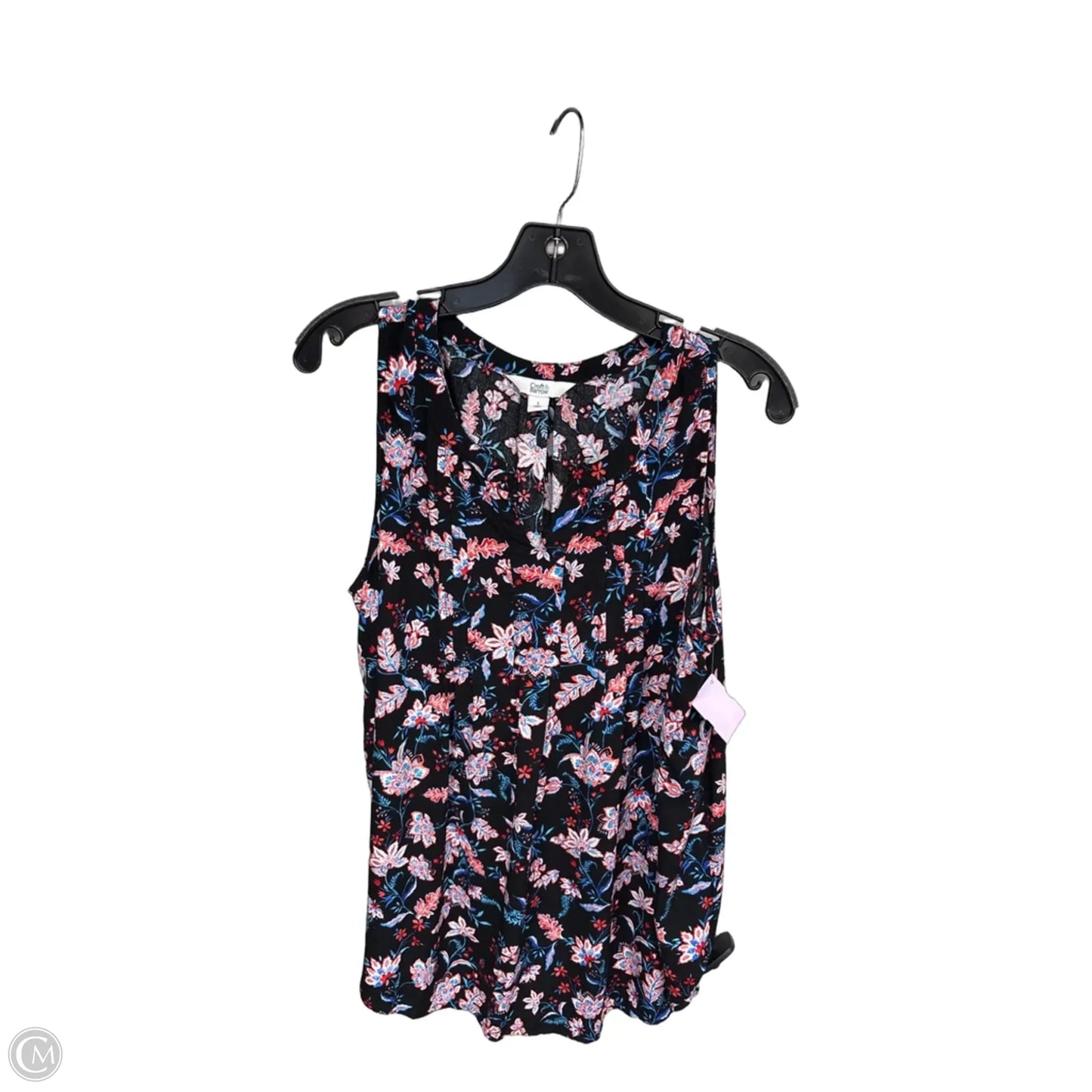 Top Sleeveless By Croft And Barrow In Black, Size: L