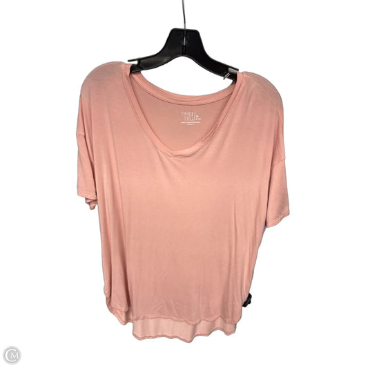 Top Short Sleeve By Time And Tru In Pink, Size: M