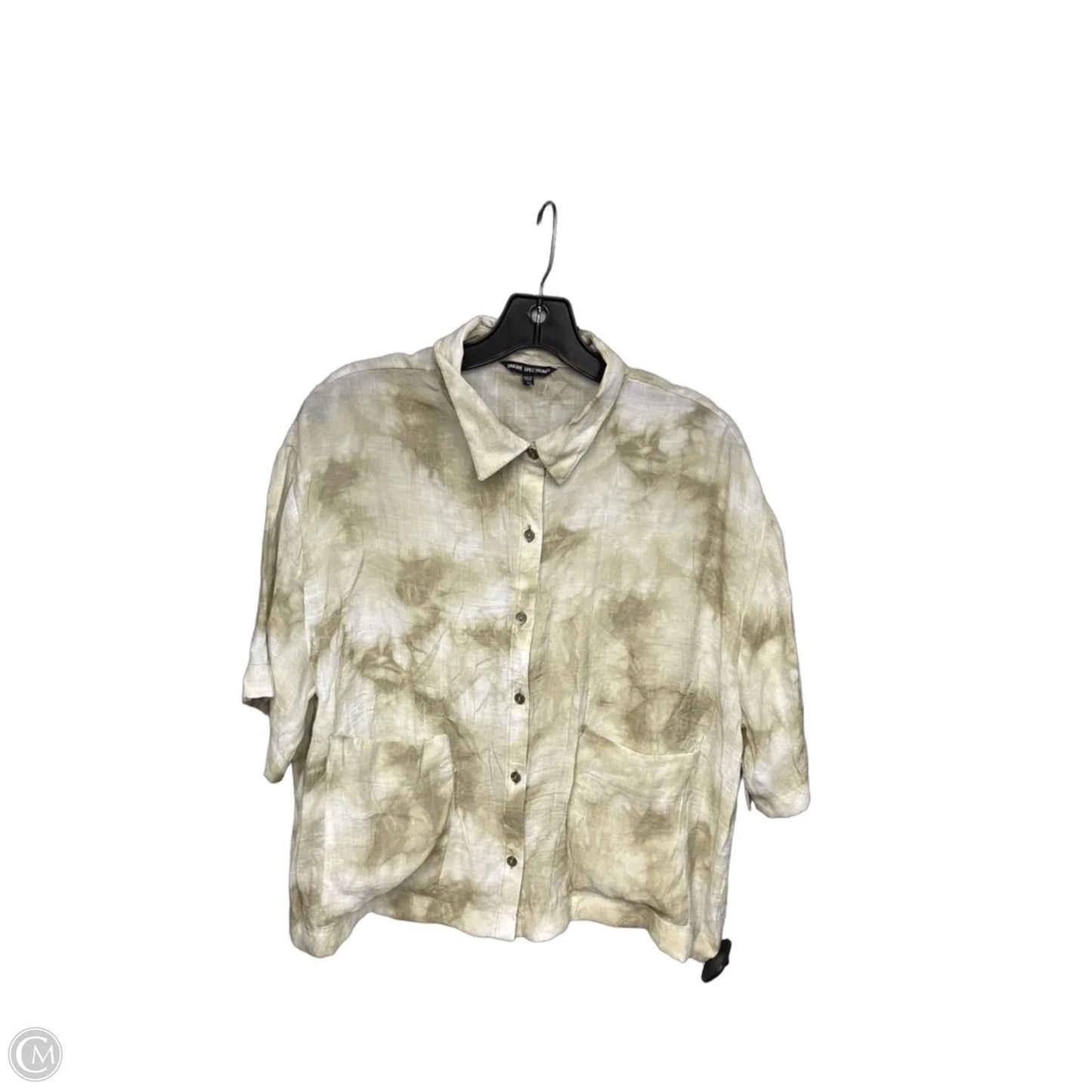 Top Short Sleeve By Unique Spectrum In Green, Size: L