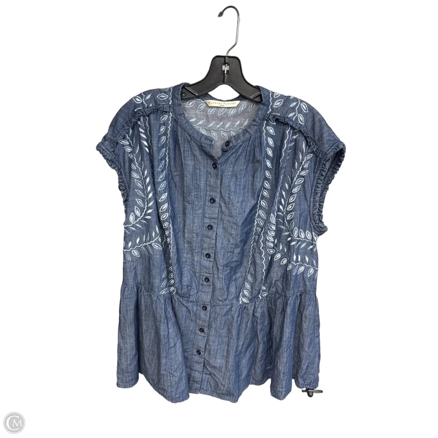 Top Sleeveless By Clothes Mentor In Blue, Size: 2x