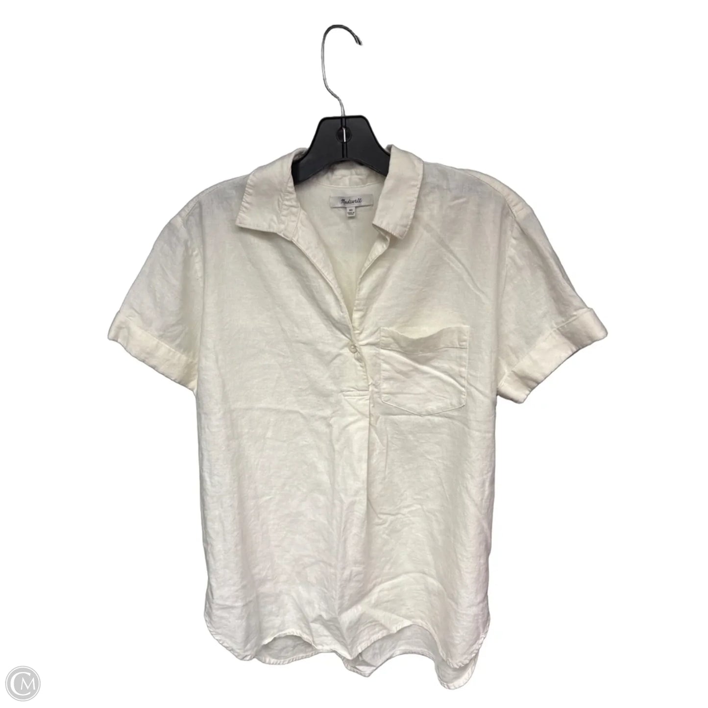 Top Short Sleeve By Madewell In White, Size: Xs