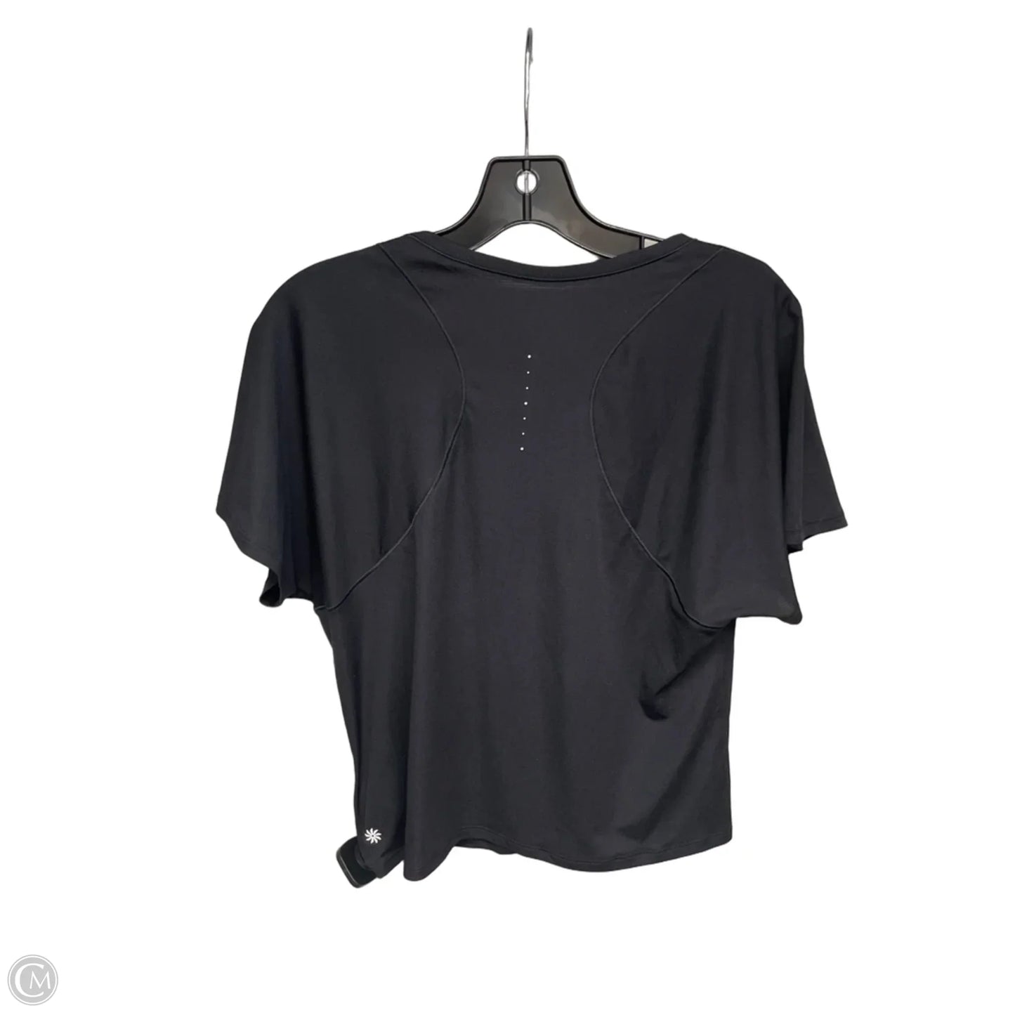 Athletic Top Short Sleeve By Athleta In Black, Size: M