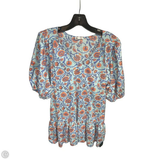 Dress Casual Short By Sundry In Blue & Orange, Size: S
