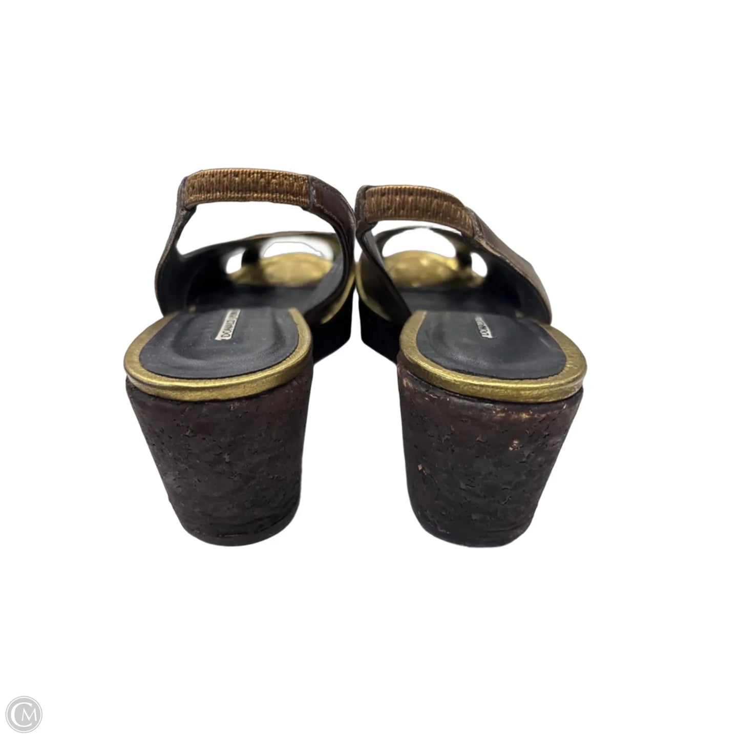 Sandals Heels Wedge By Donald Pliner In Bronze, Size: 10