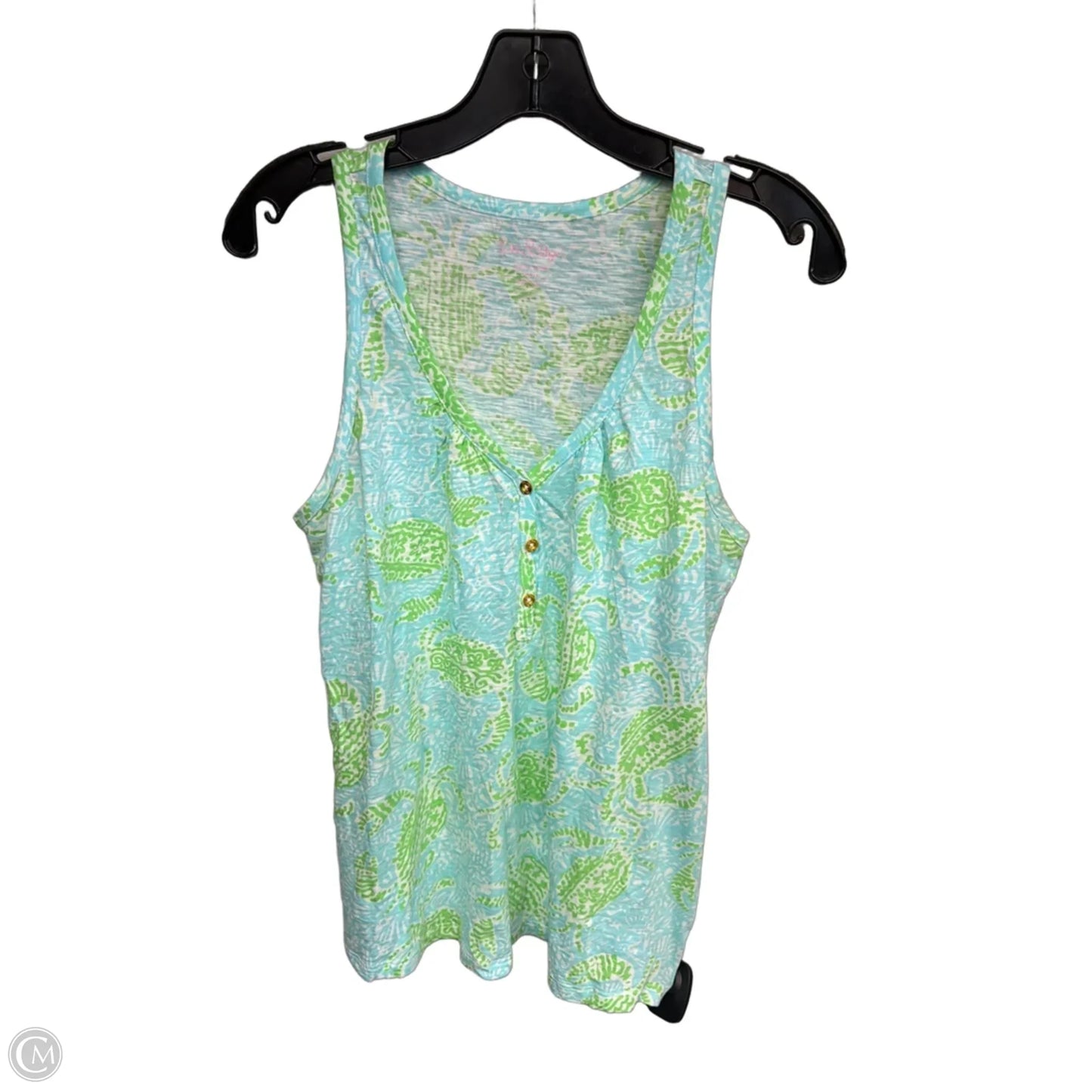 Top Sleeveless By Lilly Pulitzer In Blue & Green, Size: S