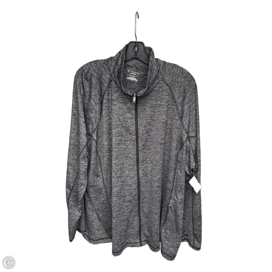 Athletic Jacket By Tek Gear In Grey, Size: 3x