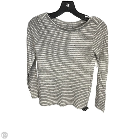 Top Long Sleeve By J. Crew In Grey & White, Size: Xs