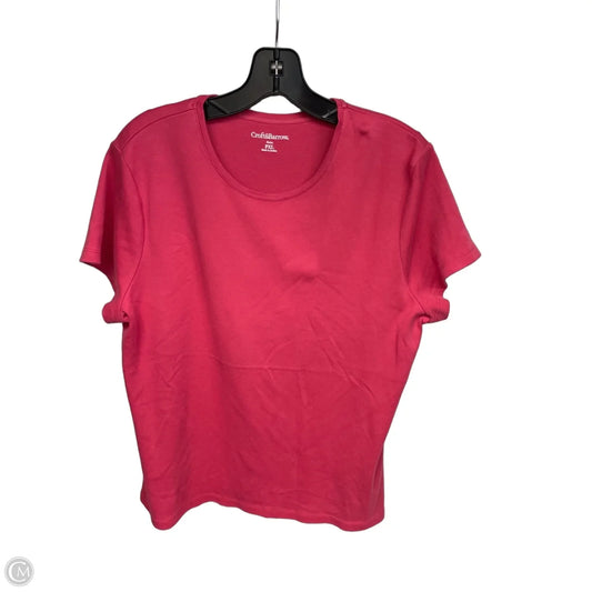 Top Short Sleeve By Croft And Barrow In Pink, Size: Xlp