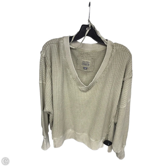 Top Long Sleeve By American Eagle In Green, Size: Xs