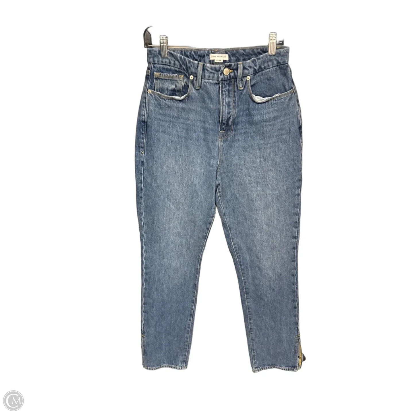 Jeans Straight By Good American In Blue Denim, Size: 6