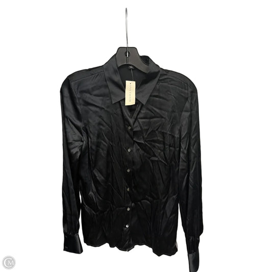 Blouse Long Sleeve By Ann Taylor In Black, Size: 6