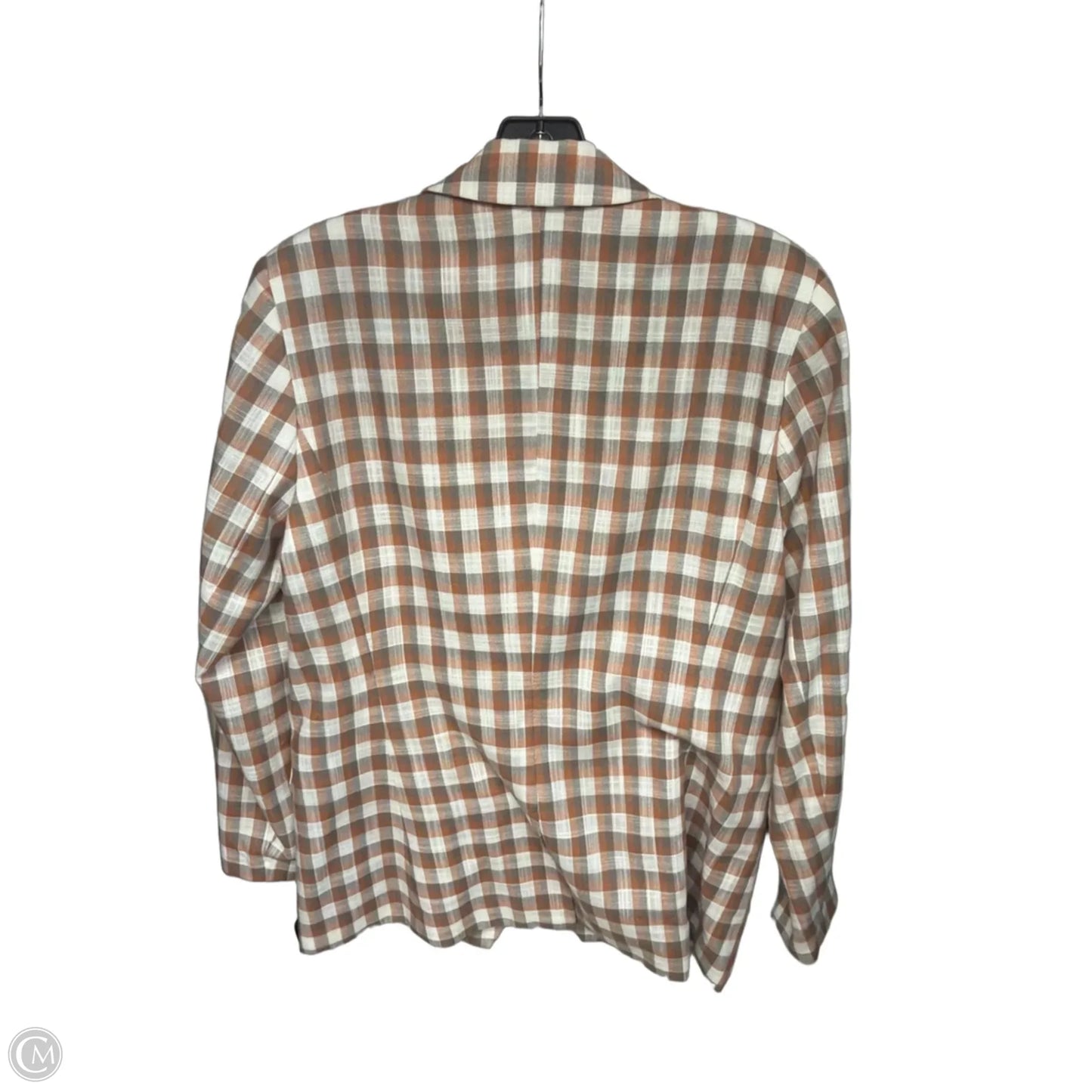 Blazer By Nine West Apparel In Plaid Pattern, Size: L