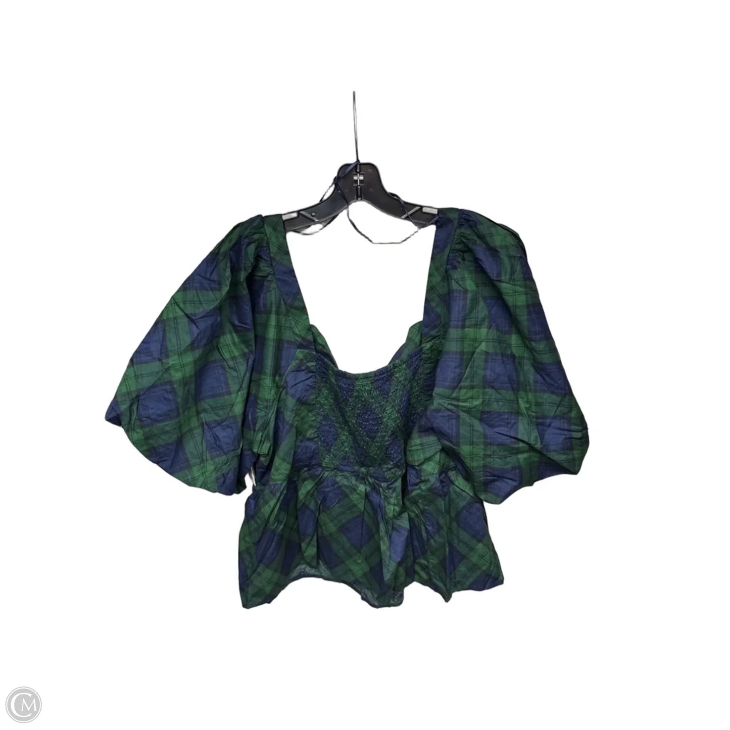 Top Short Sleeve By Old Navy In Plaid Pattern, Size: 3x