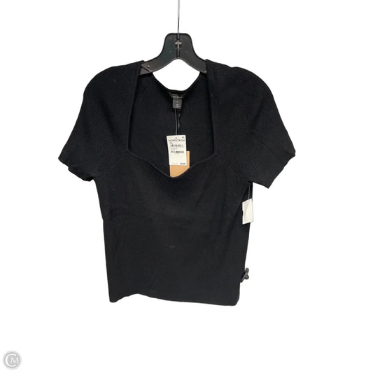 Top Short Sleeve By Halogen In Black, Size: Xl