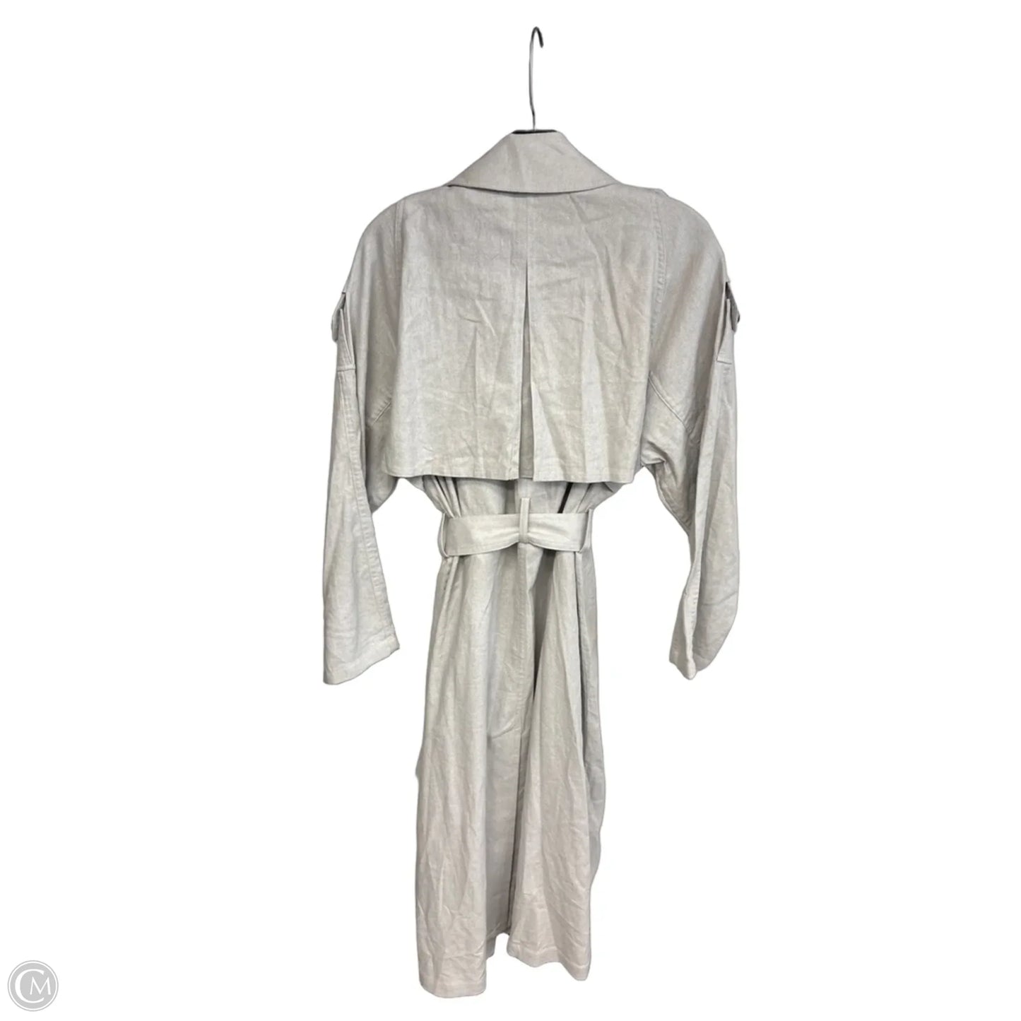 Coat Trench Coat By Zara In Grey, Size: Xs