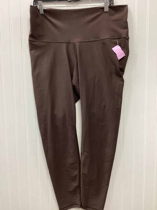 Athletic Leggings By Old Navy In Brown, Size:Xl