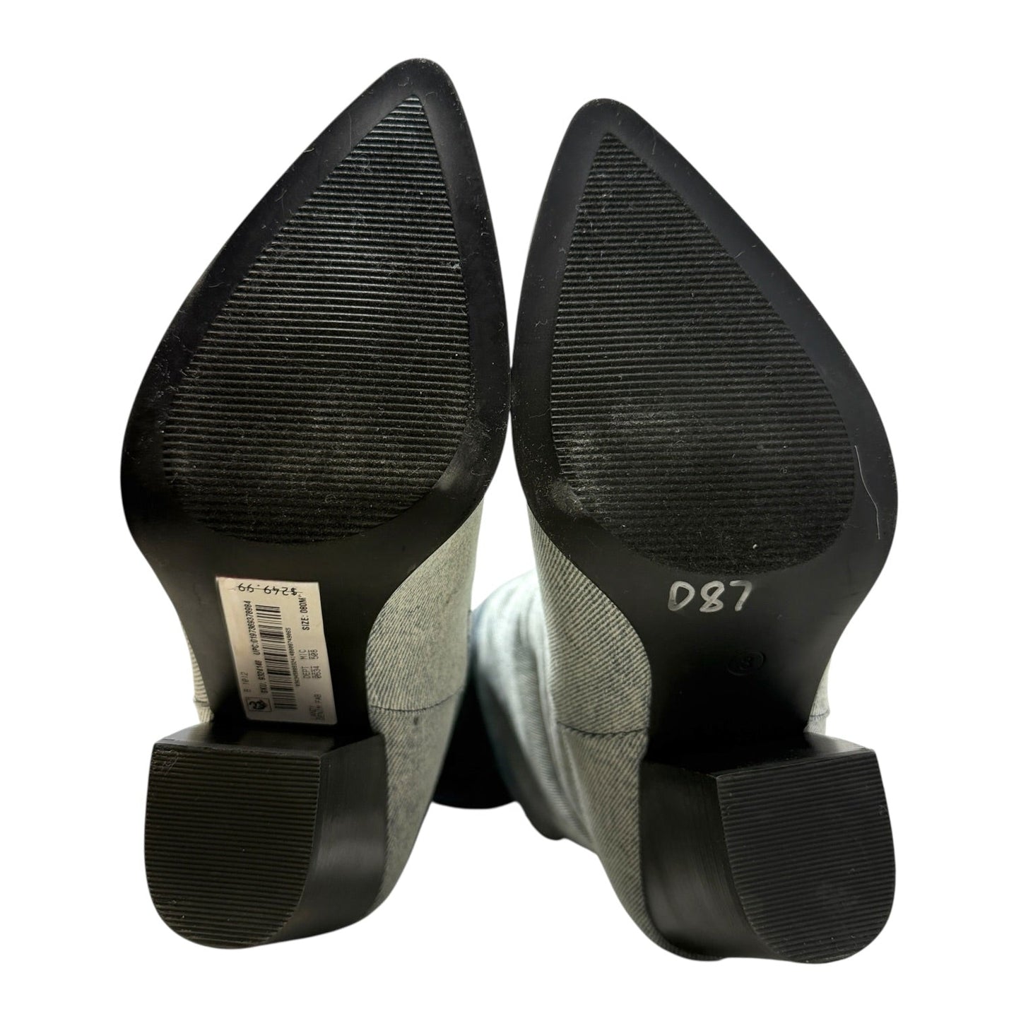 Landy Denim OTK Boots By Steve Madden In Blue Denim, Size: 8