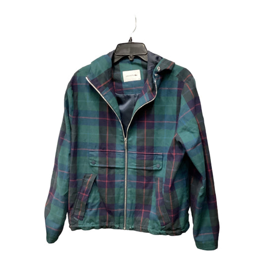 Jacket Moto By Lacoste In Plaid Pattern, Size: M