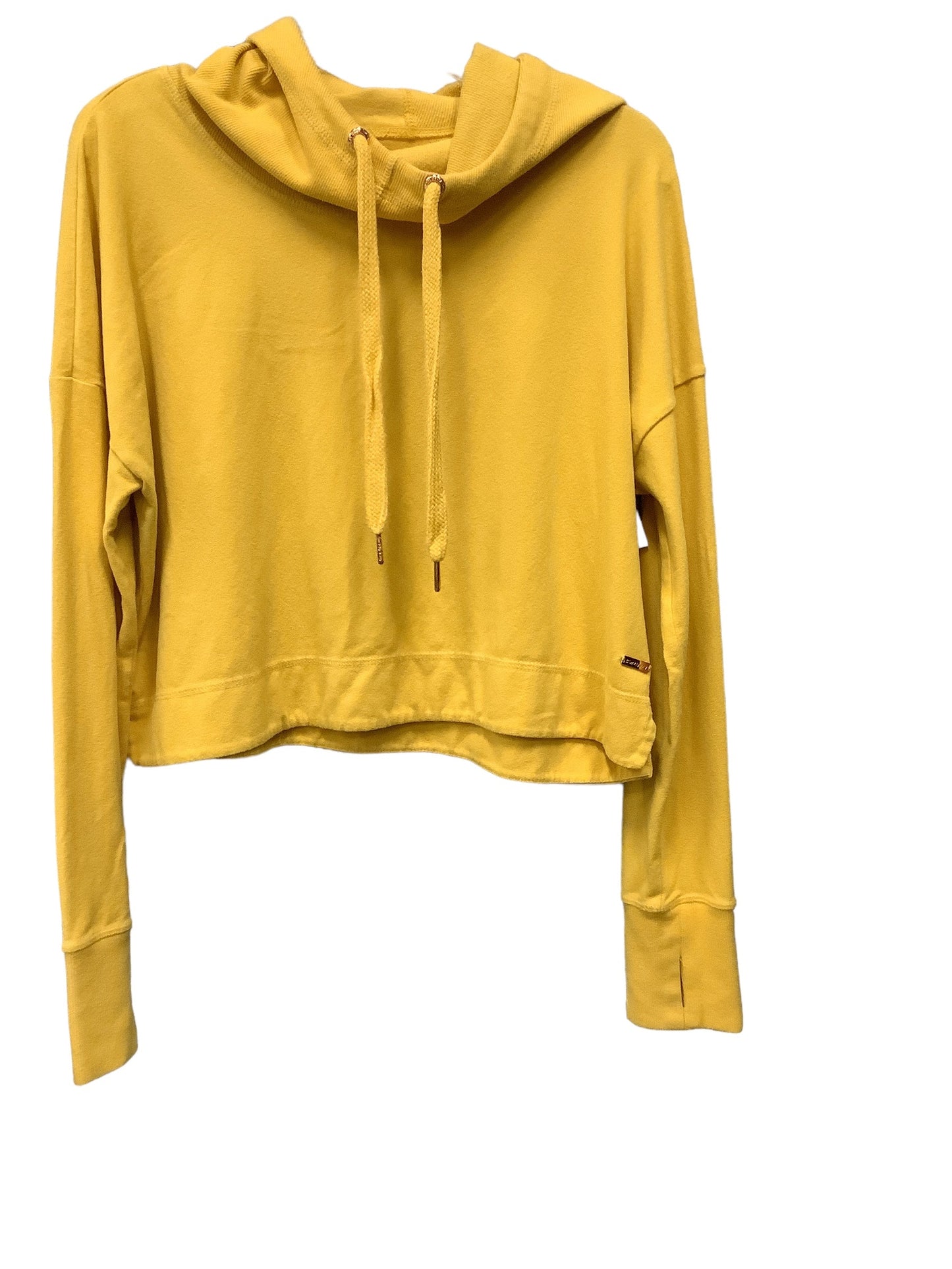 Yellow Athletic Sweatshirt Hoodie Sweaty Betty, Size Xl