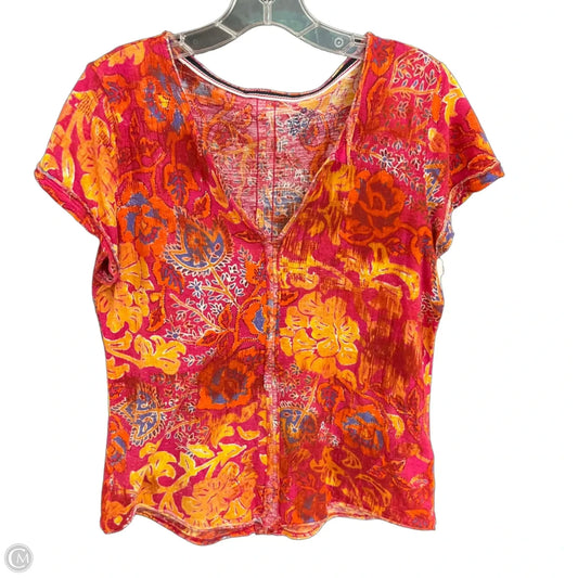 Top Short Sleeve By Pilcro In Multi-colored, Size: S