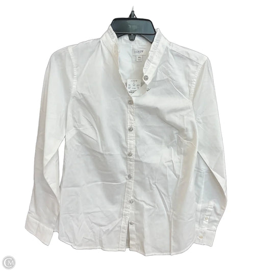 Blouse Long Sleeve By J. Crew In White, Size: Xs