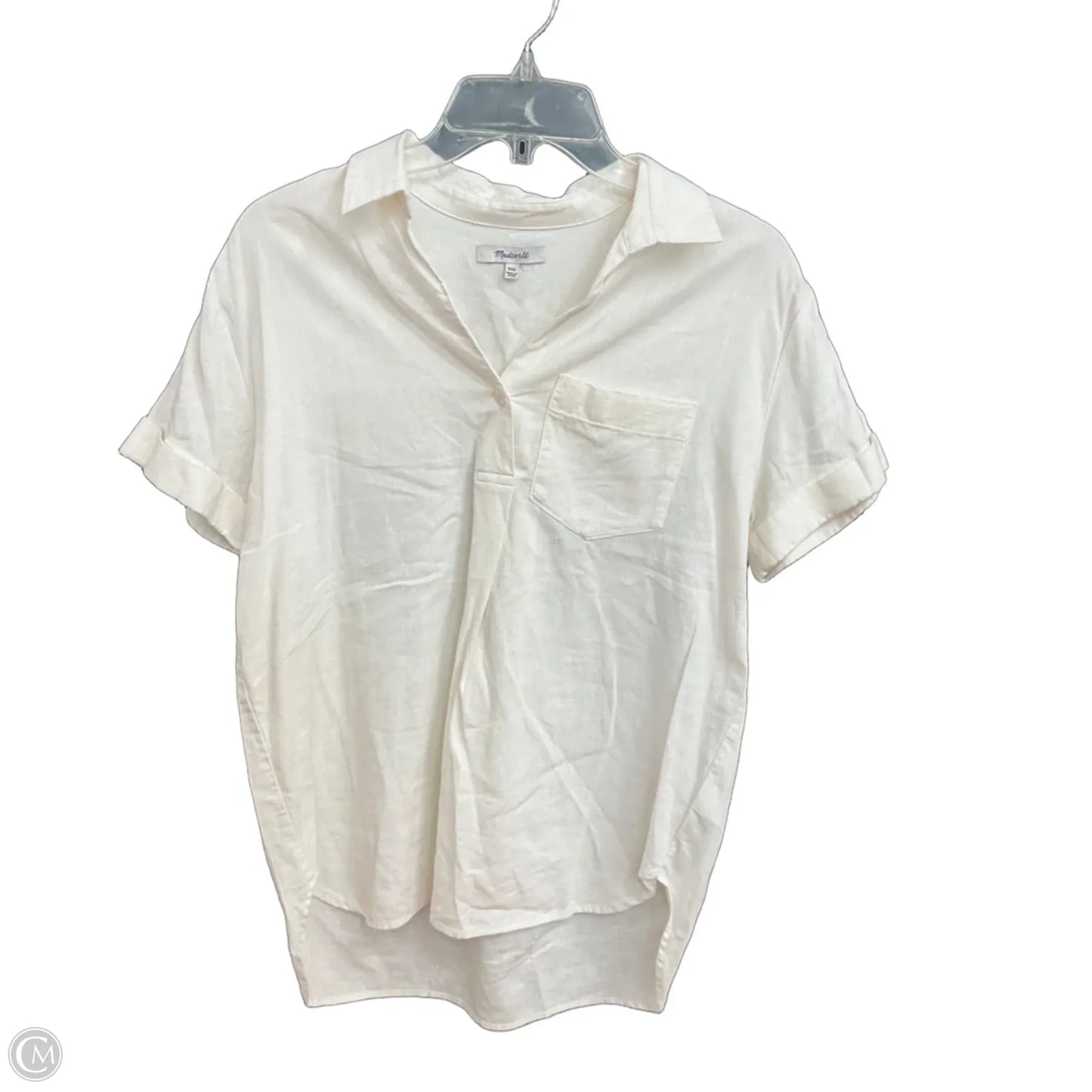 Top Short Sleeve By Madewell In Cream, Size: Xxs