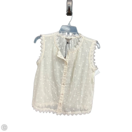 Top Sleeveless By River Island In Cream, Size: Xs